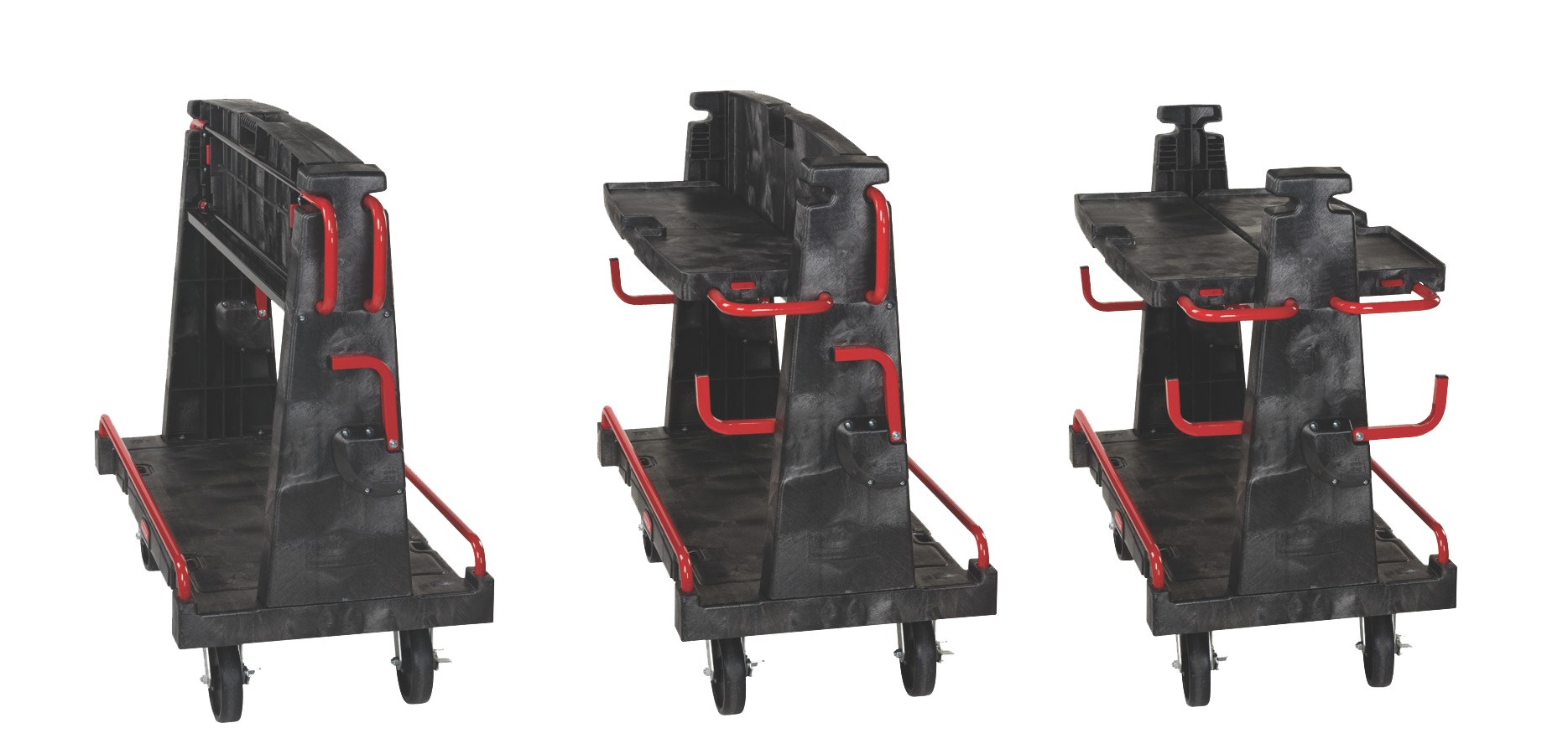 The Rubbermaid Commercial Convertible A-Frame 24"X44" with 8"POLYOLEFIN casters, 2000 lb. capacity. Ideal for moving large, heavy, oversized loads in a variety of environments from retail to construction.