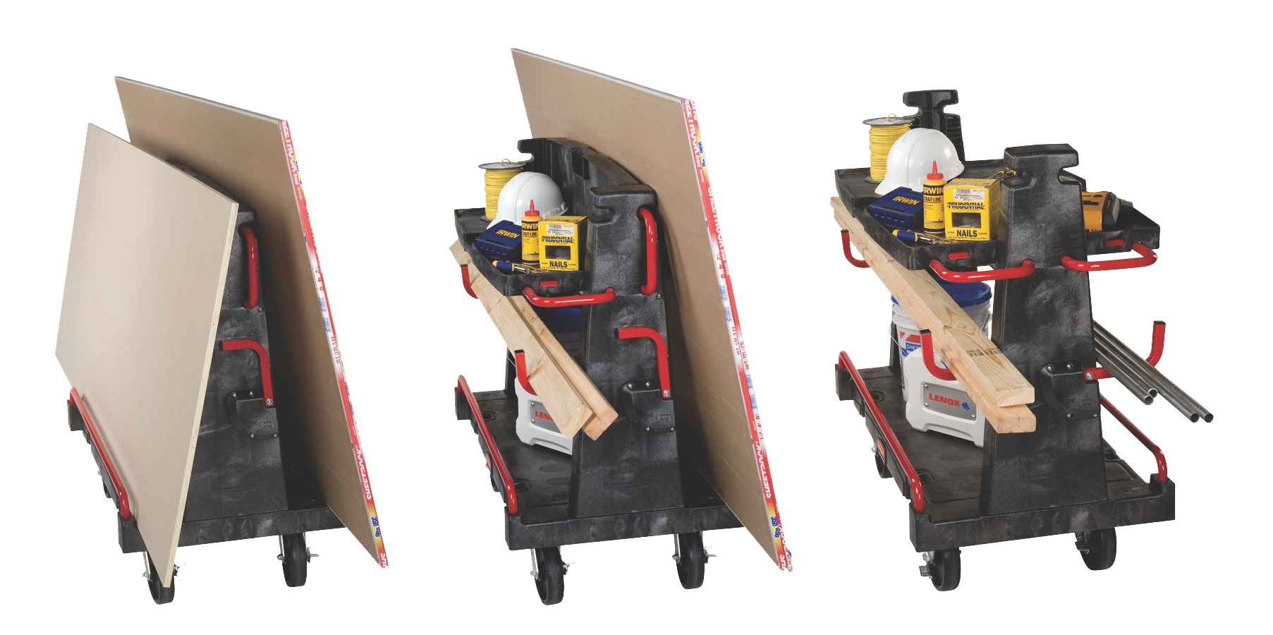 The Rubbermaid Commercial Convertible A-Frame 24"X44" with 8"POLYOLEFIN casters, 2000 lb. capacity. Ideal for moving large, heavy, oversized loads in a variety of environments from retail to construction.