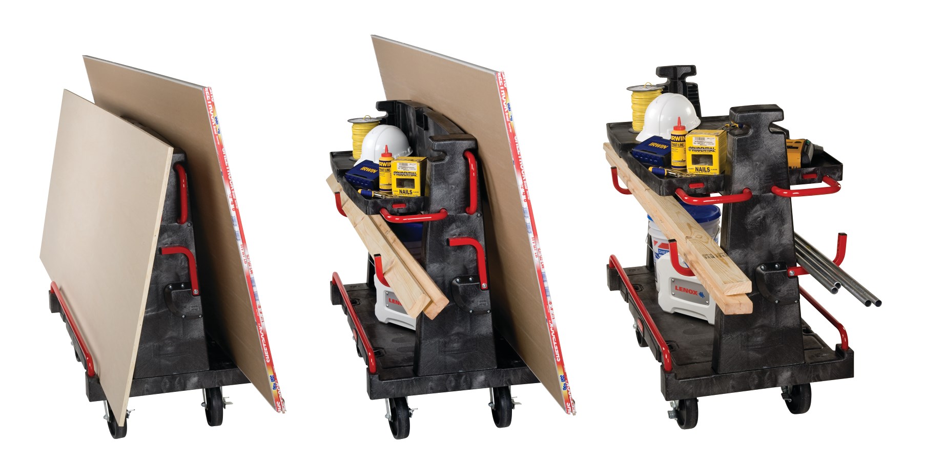 The Rubbermaid Commercial Convertible A-Frame 24"X44" with 8"POLYOLEFIN casters, 2000 lb. capacity. Ideal for moving large, heavy, oversized loads in a variety of environments from retail to construction.
