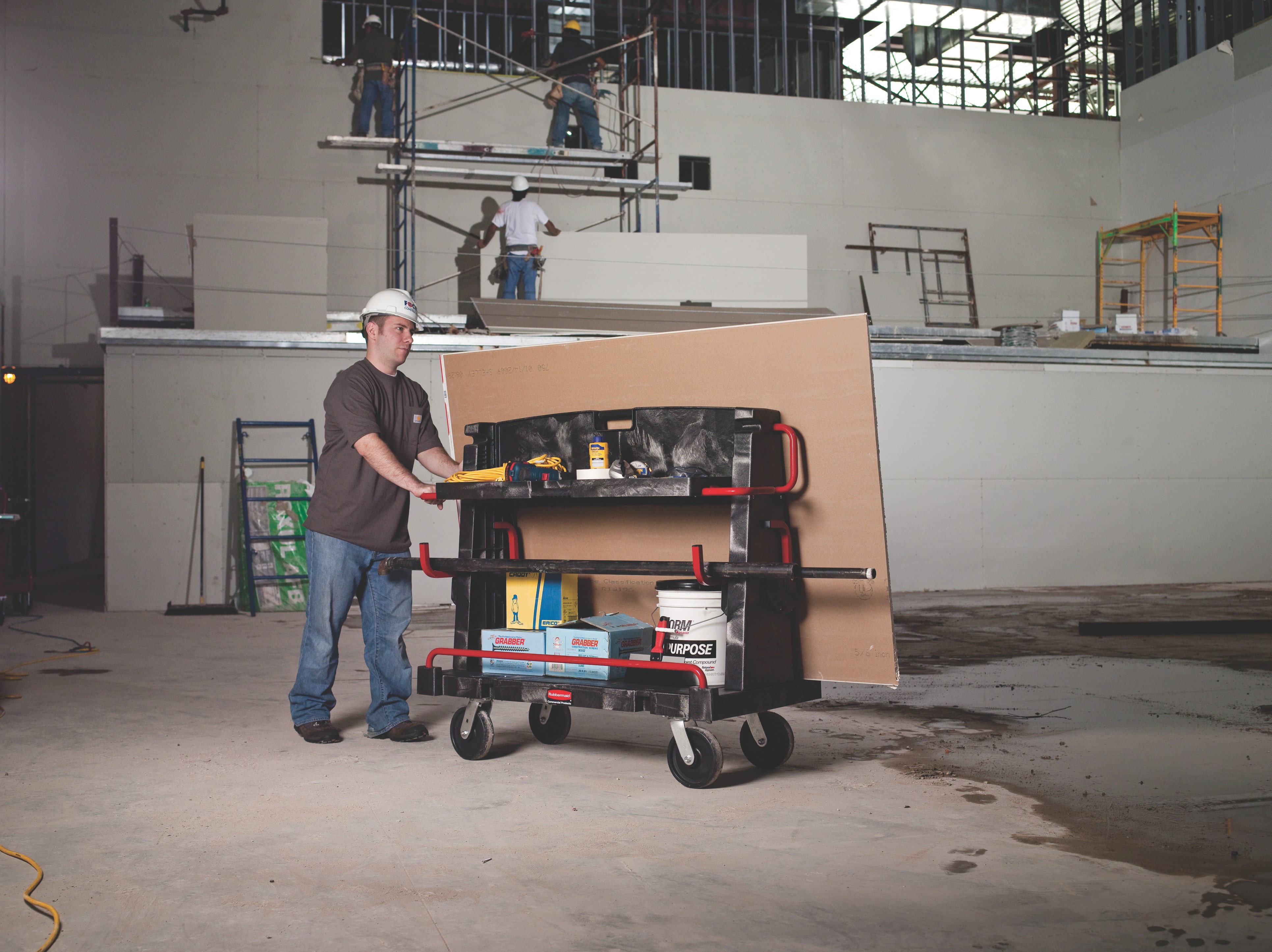 The Rubbermaid Commercial Convertible A-Frame 24"X44" with 8"POLYOLEFIN casters, 2000 lb. capacity. Ideal for moving large, heavy, oversized loads in a variety of environments from retail to construction.