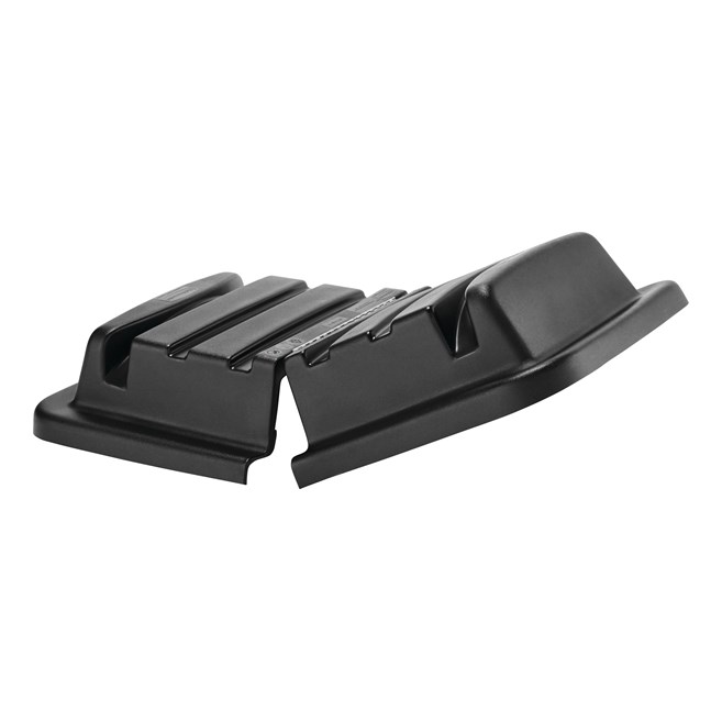 The Rubbermaid Commercial Hinged Lid for 4612 Cube Truck and 4712 Heavy-Duty Utility Truck, Black.