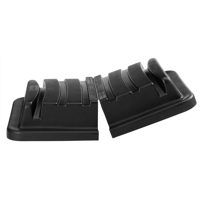 The Rubbermaid Commercial 14/16 Cubic Feet Cube Truck Hinged Lid, Black.