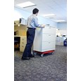 The Rubbermaid Commercial Heavy-Duty Padded Dolly features a professional-grade polyethylene plastic that is durable for just about any job