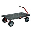 The Rubbermaid Commercial 5th Wheel Wagon Truck 30"X60" with 12" TPR wheels, 2000 lb. capacity