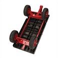 The Rubbermaid Commercial 5th Wheel Wagon Truck 30"X60" with 12" TPR wheels, 2000 lb. capacity