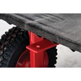 The Rubbermaid Commercial 5th Wheel Wagon Truck 30"X60" with 12" TPR wheels, 2000 lb. capacity