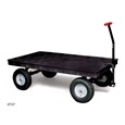 The Rubbermaid Commercial 5th Wheel Wagon Truck 70"X40" with 12" PNEUMATIC casters, 2000 lb. capacity