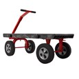 The Rubbermaid Commercial 5th Wheel Wagon Truck 24"X48" with 12" TPR wheels, 2000 lb. capacity