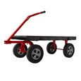 The Rubbermaid Commercial 5th Wheel Wagon Truck 24"X48" with 12" TPR wheels, 2000 lb. capacity