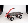 The Rubbermaid Commercial 5th Wheel Wagon Truck 24"X48" with 12" TPR wheels, 2000 lb. capacity