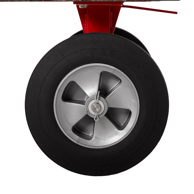 The Rubbermaid Commercial 5th Wheel Wagon Truck 24"X48" with 12" TPR wheels, 2000 lb. capacity