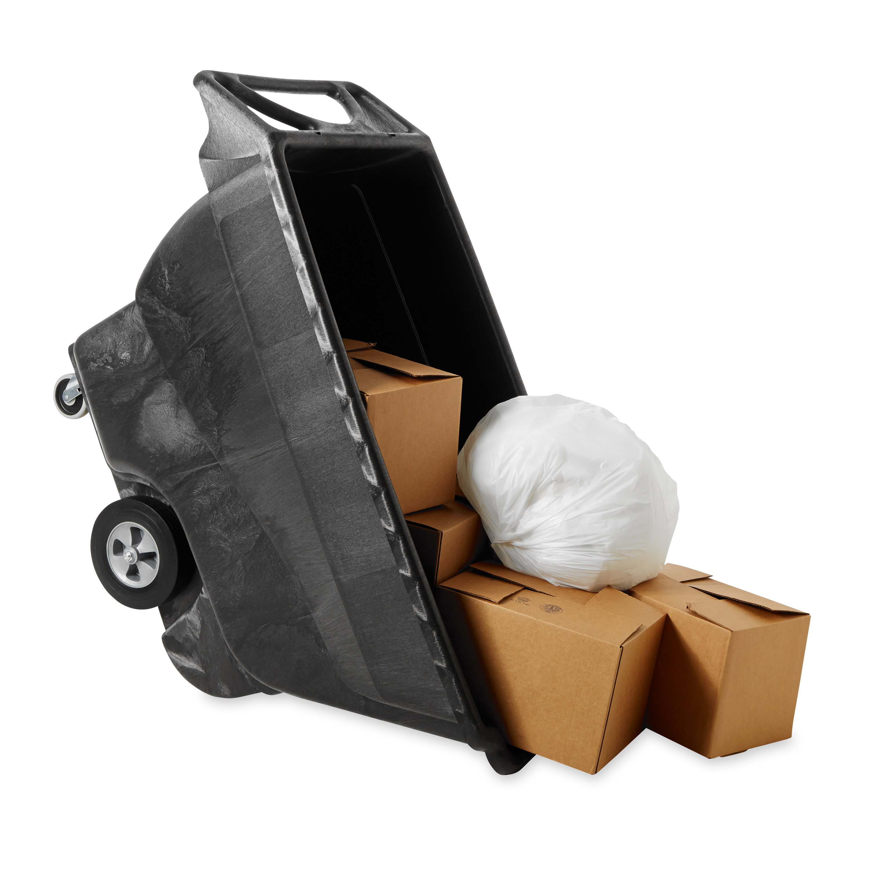 Die Tilt-Truck-Kippmulde von Rubbermaid Commercial aus robustem Strukturschaum ist für den gewerblichen Einsatz geeignet und transportiert Lasten von bis zu 567 kg.