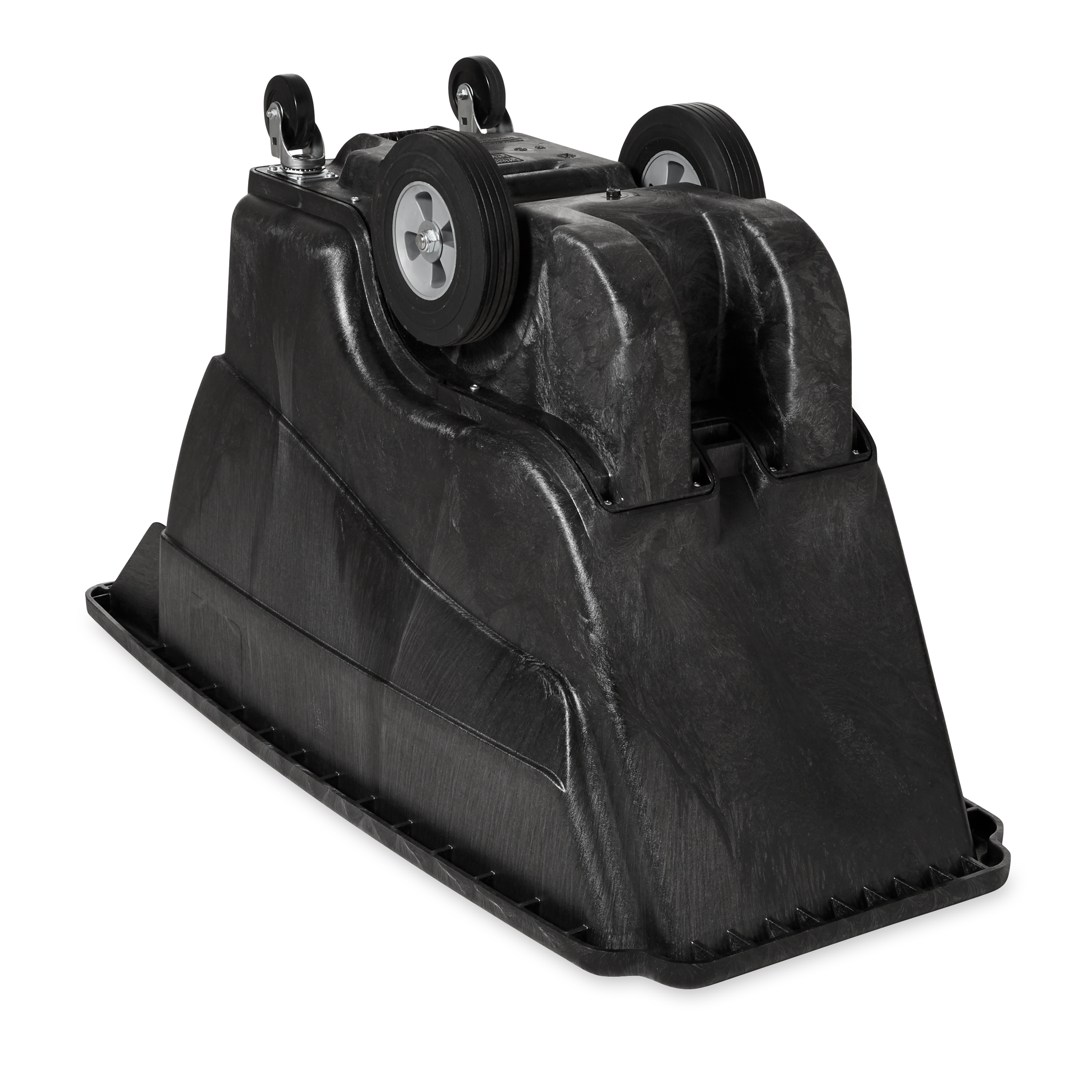 The Rubbermaid Commercial Tilt Dump Truck, Structural Foam, offers industrial strength construction to transport heavy loads up to 850 lbs.