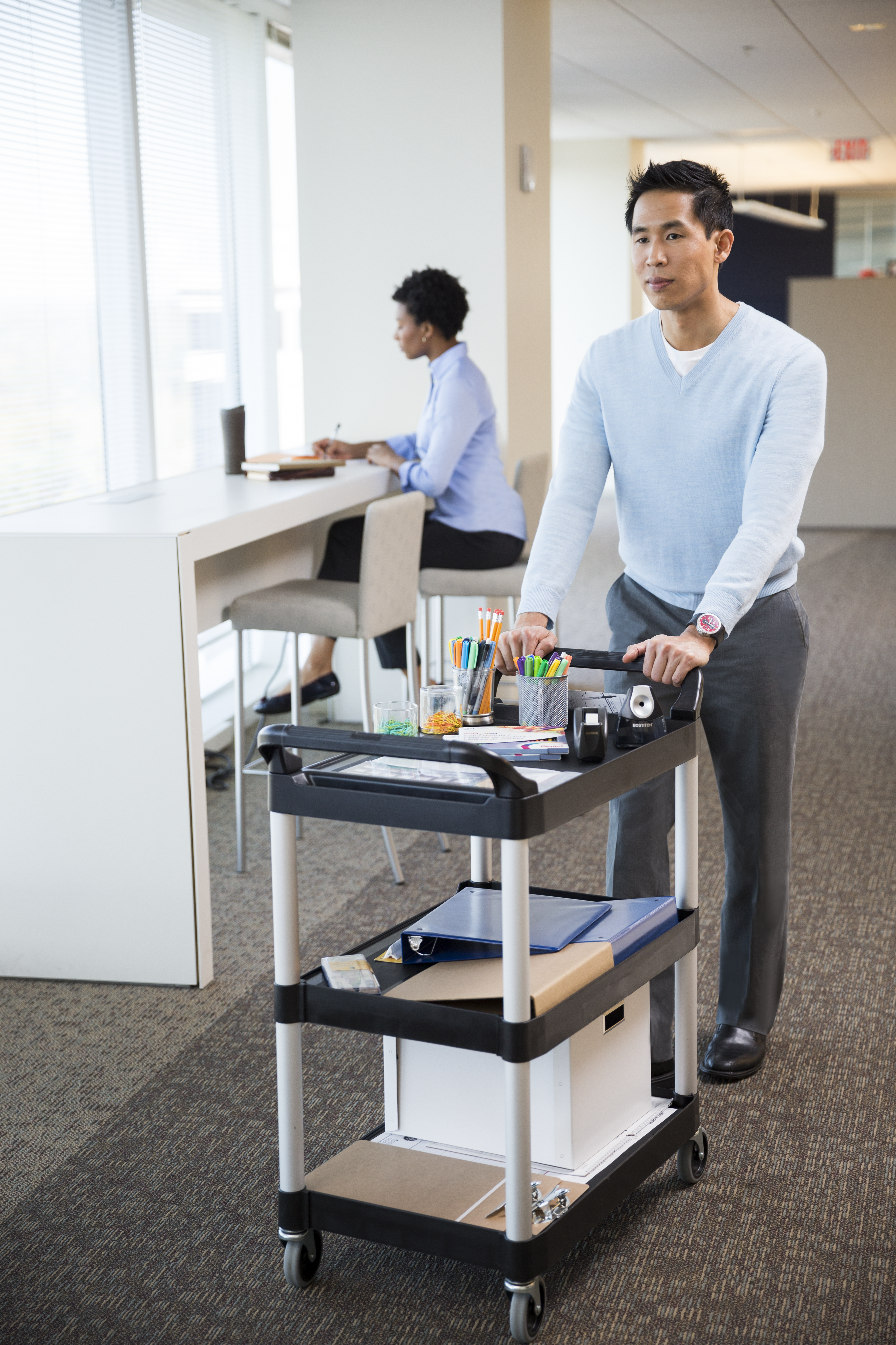 The Rubbermaid Commercial Utility Cart is a versatile, durable cart that can support up to 200 lbs.