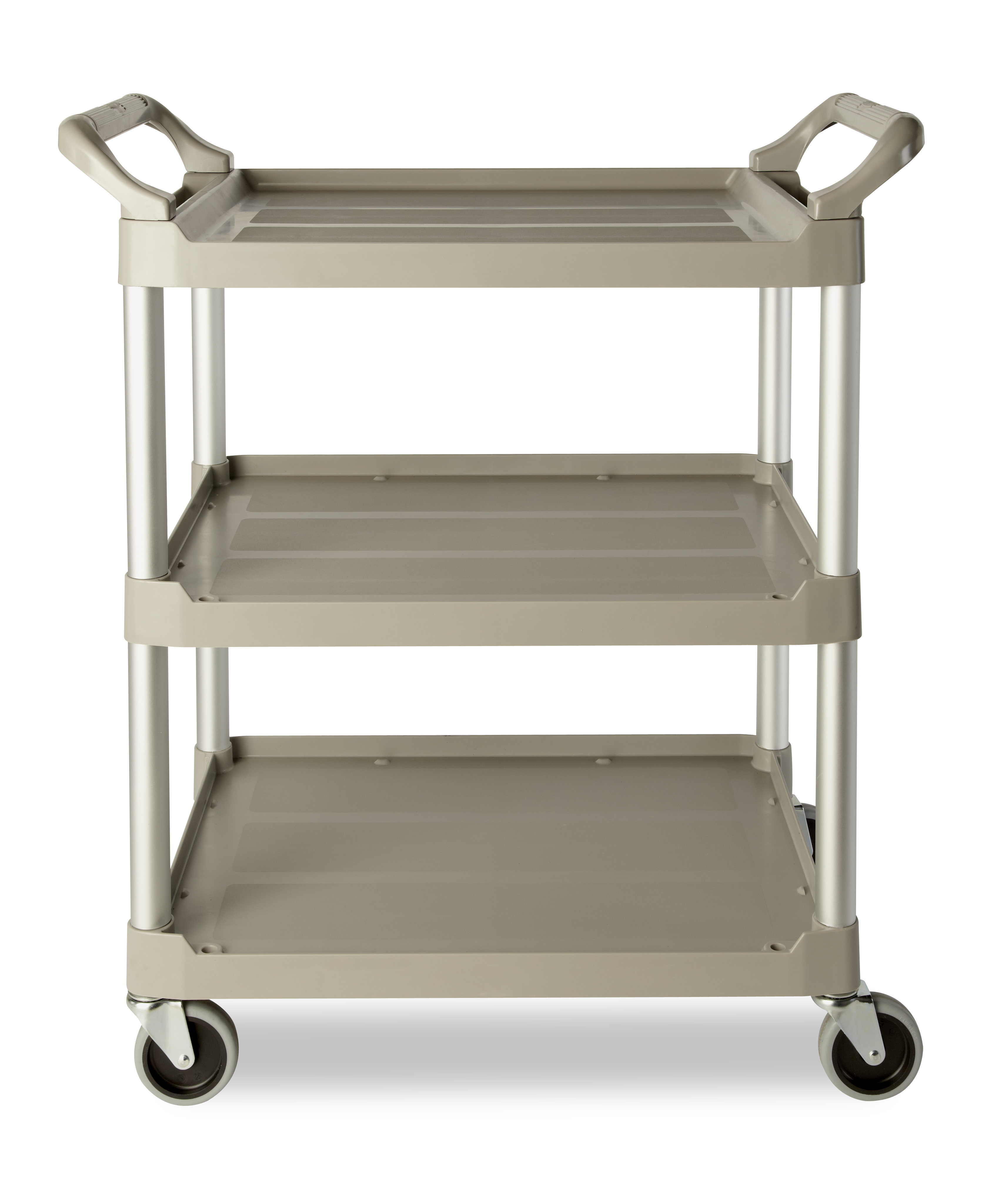 The Rubbermaid Commercial Utility Cart, 3 Shelf, is a versatile, durable cart that can support up to 200 lbs.