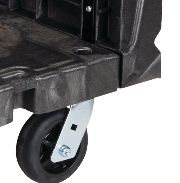 Der konvertierbarer Plattformwagen von Rubbermaid Commercial bietet ein einzigartiges, konvertierbares Design und ermöglicht die mühelose Umwandlung einer Standard-Handkarre für schwere, sperrige Lasten in einen Mehrzweckwagen mit 2 Böden für schwere Lasten.