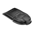 The Rubbermaid Commercial Mega BRUTE Mobile Collector domed, hinged lids provide convenient access to contents without reducing overall capacity