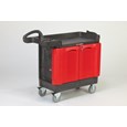 The TradeMaster Cart with 2 Door Cabinet is a complete tool storage and mobile workbench system, with shelving and cabinet configurations to meet any storage needs.