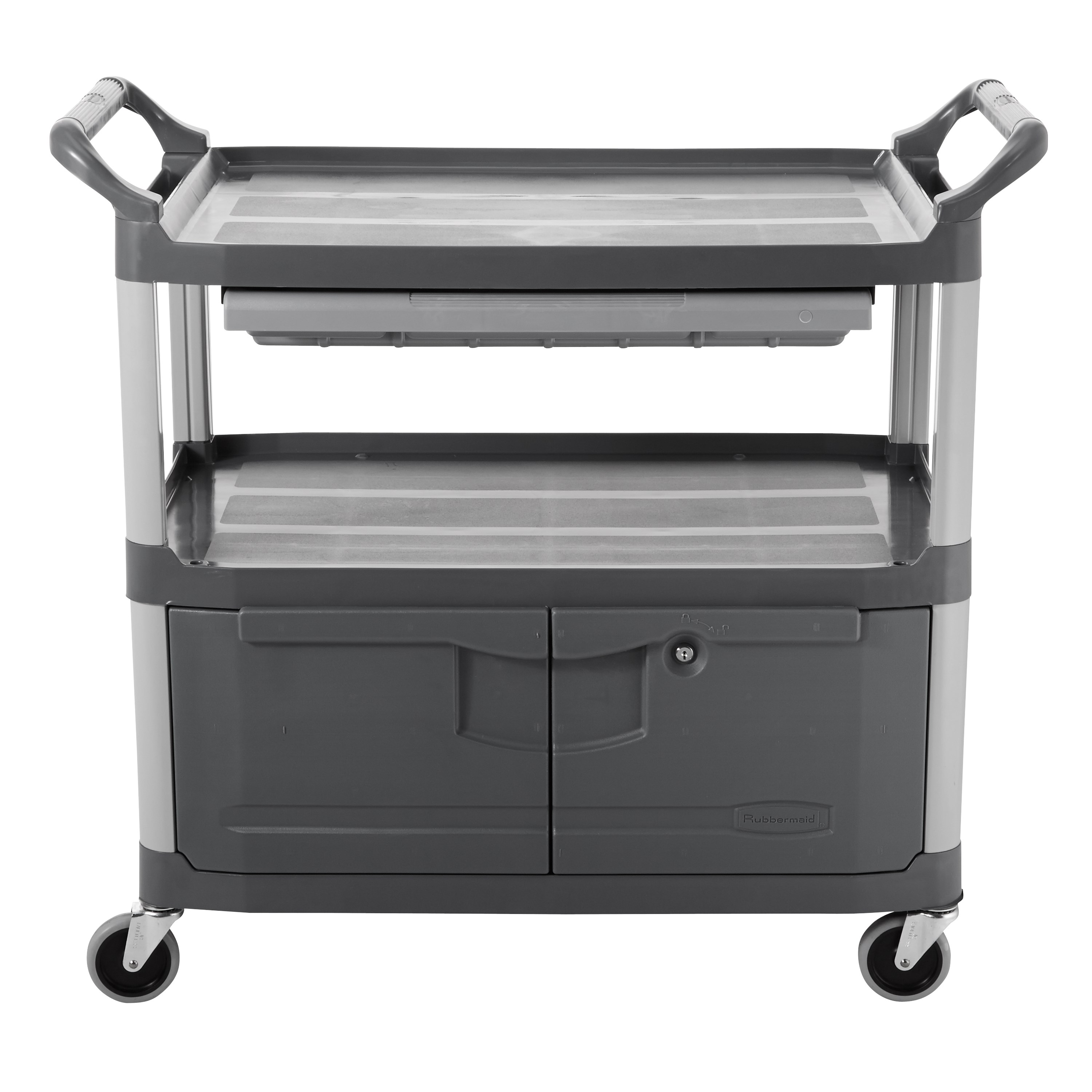 Xtra™ Instrument Cart with Lockable Doors and Sliding Drawers is a durable storage and transportation cart for front and back-of-house applications.