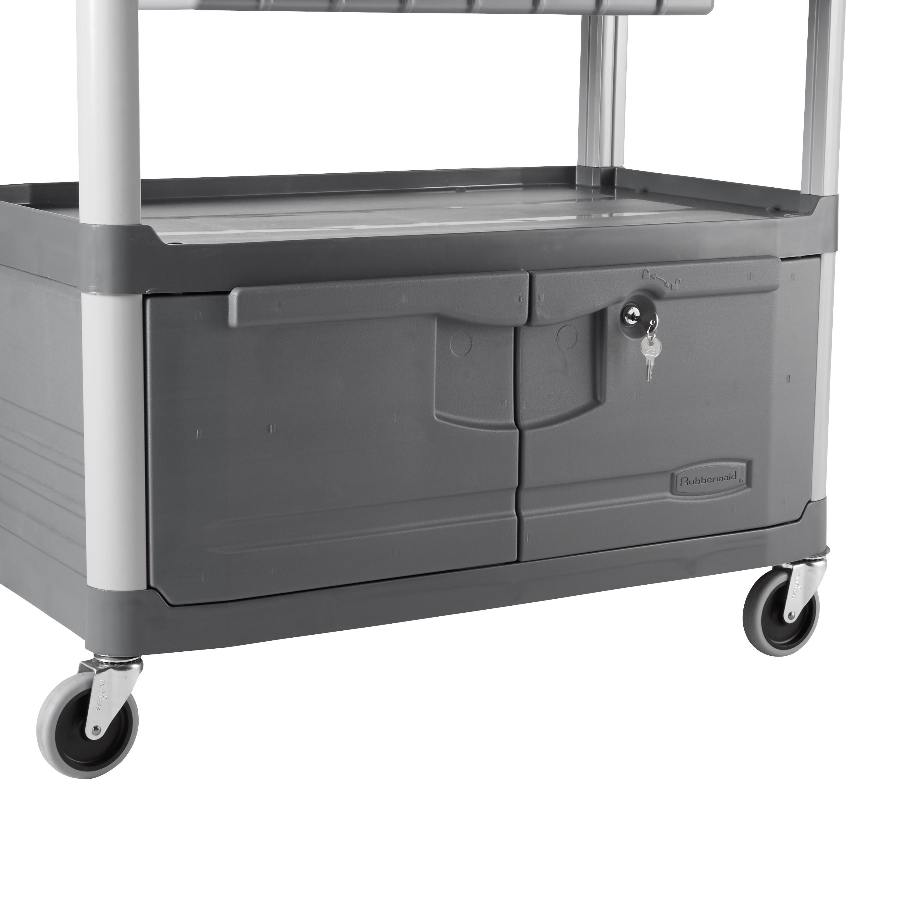Xtra™ Instrument Cart with Lockable Doors and Sliding Drawers is a durable storage and transportation cart for front and back-of-house applications.