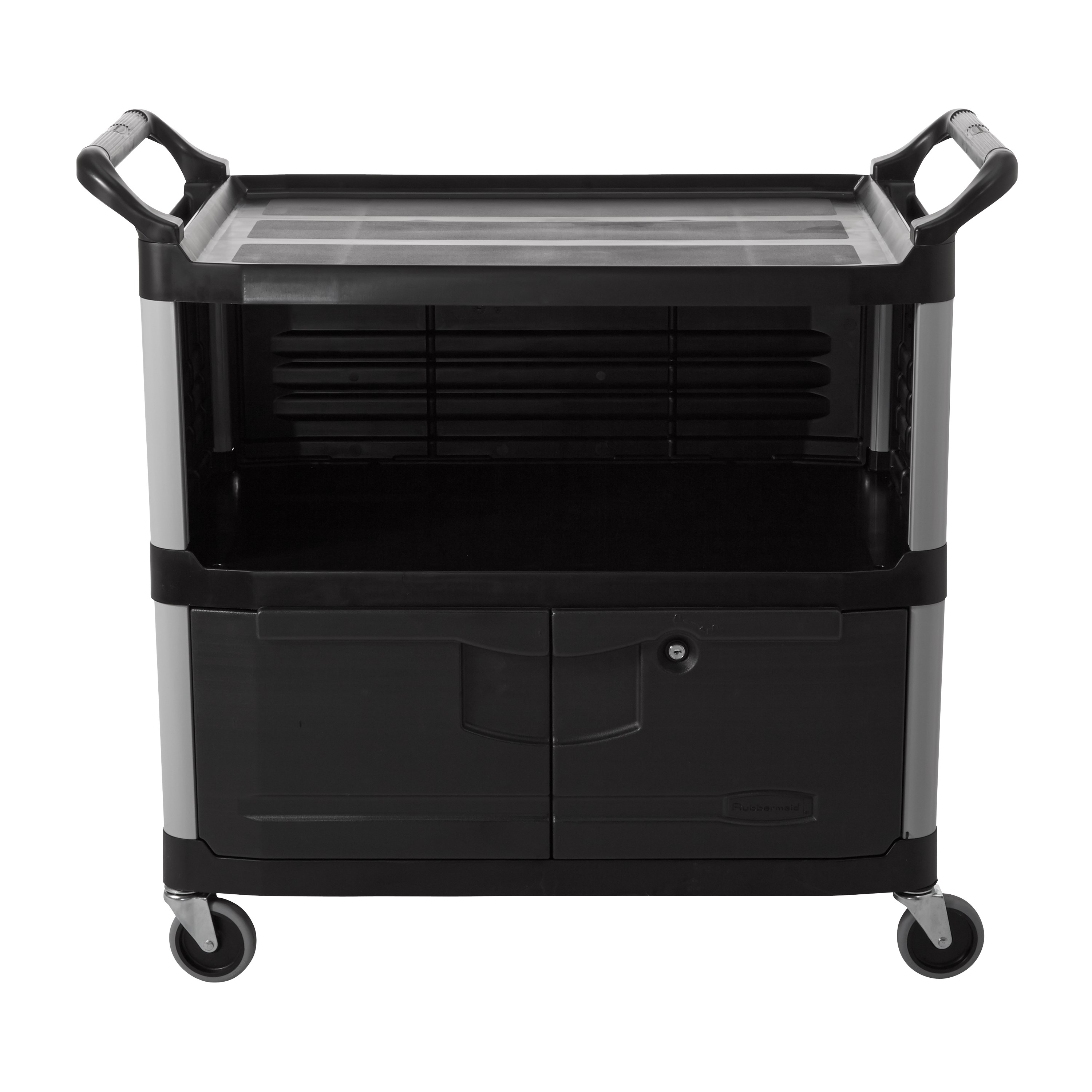 Xtra™  Equipment Cart with Lockable Doors and Enclosed Sides is a durable storage and transportation cart for front and back-of-house applications.