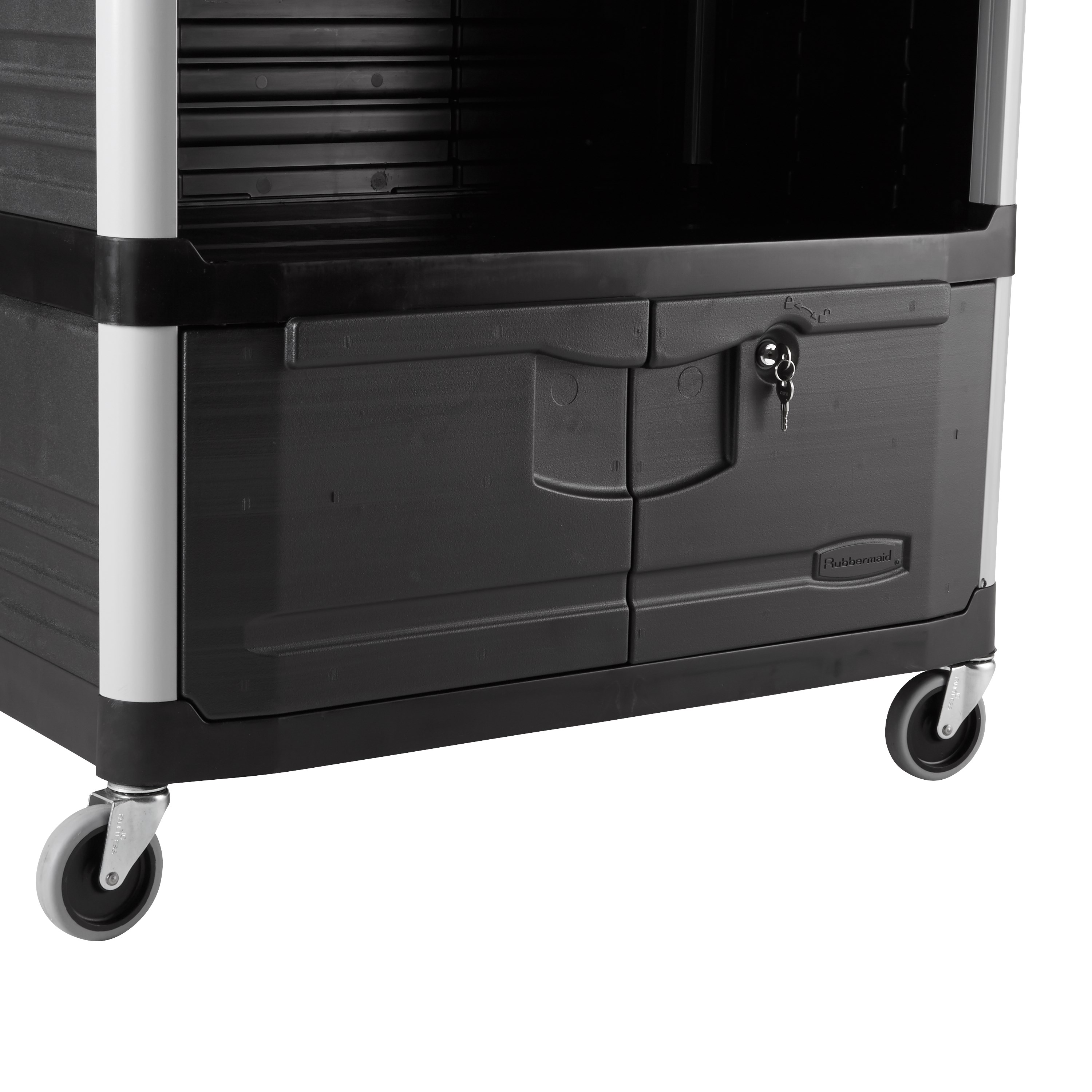 Xtra™  Equipment Cart with Lockable Doors and Enclosed Sides is a durable storage and transportation cart for front and back-of-house applications.