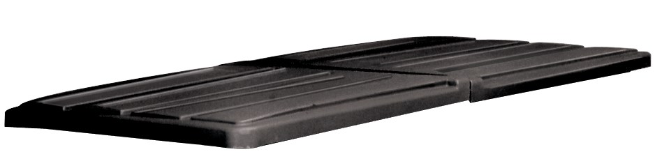 Domed, hinged lids provide convenient access to contents without reducing overall capacity