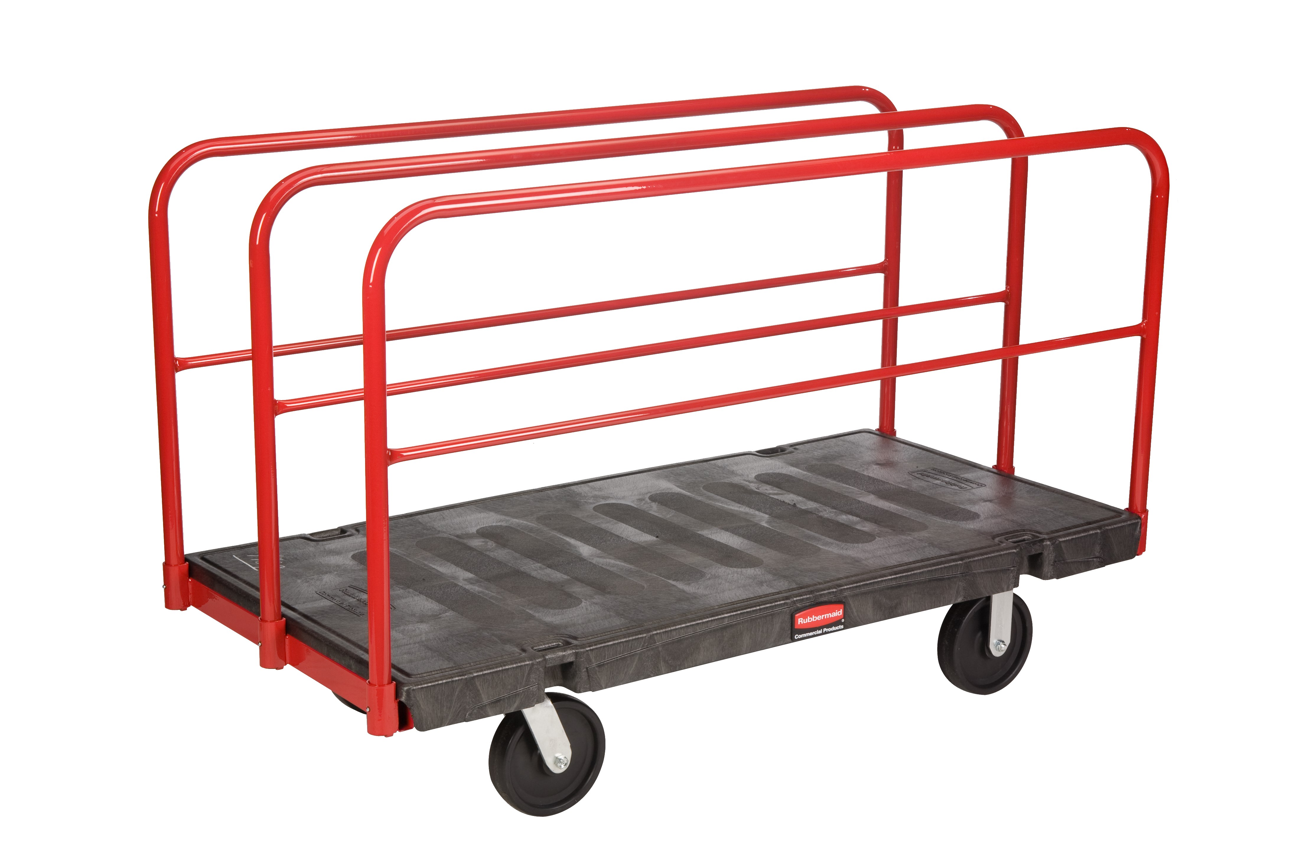 The Rubbermaid Commercial Sheet/Panel Truck 30"X60" with 8"POLYOLEFIN casters, 2000 lb. capacity
