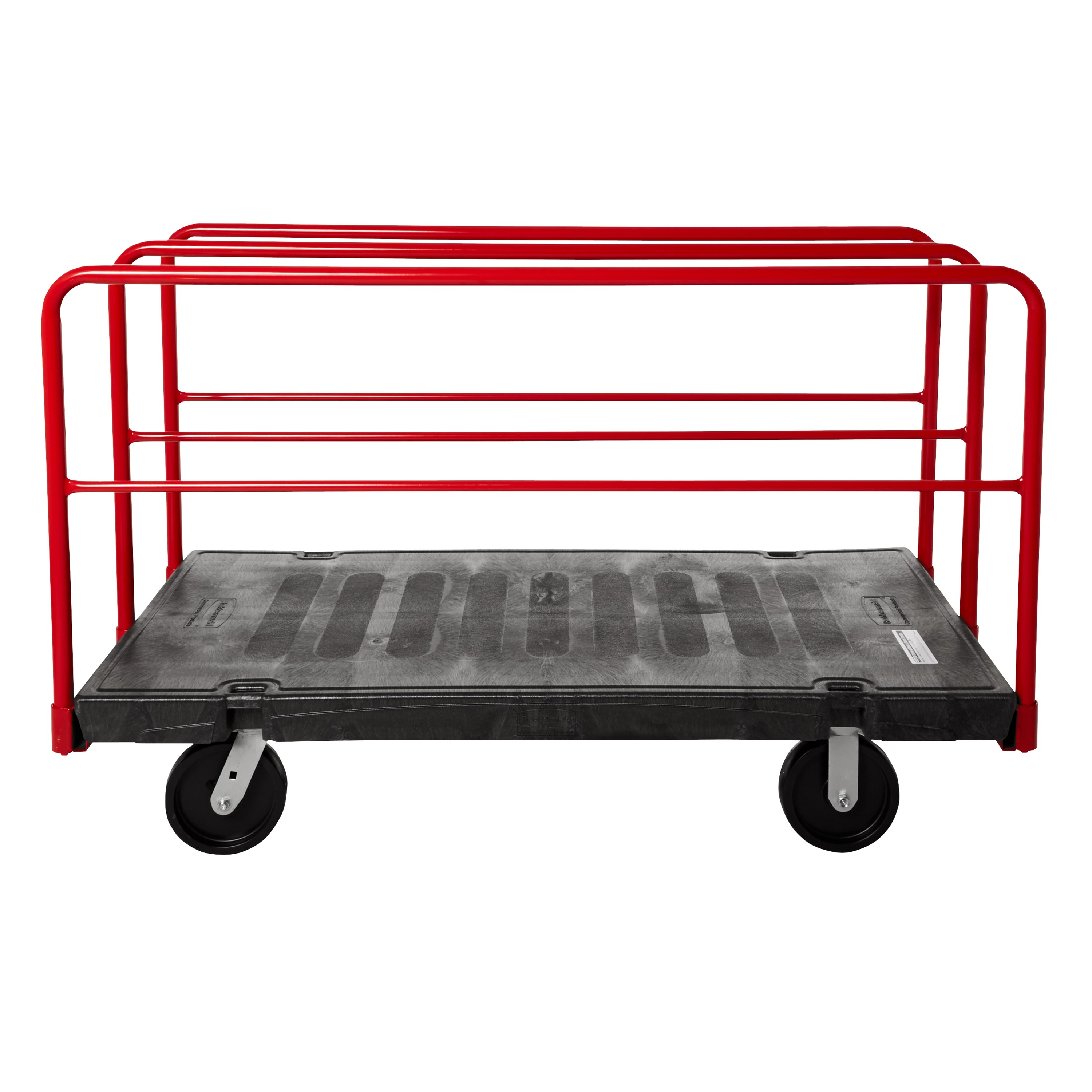 The Rubbermaid Commercial Sheet/Panel Truck 30"X60" with 8"POLYOLEFIN casters, 2000 lb. capacity