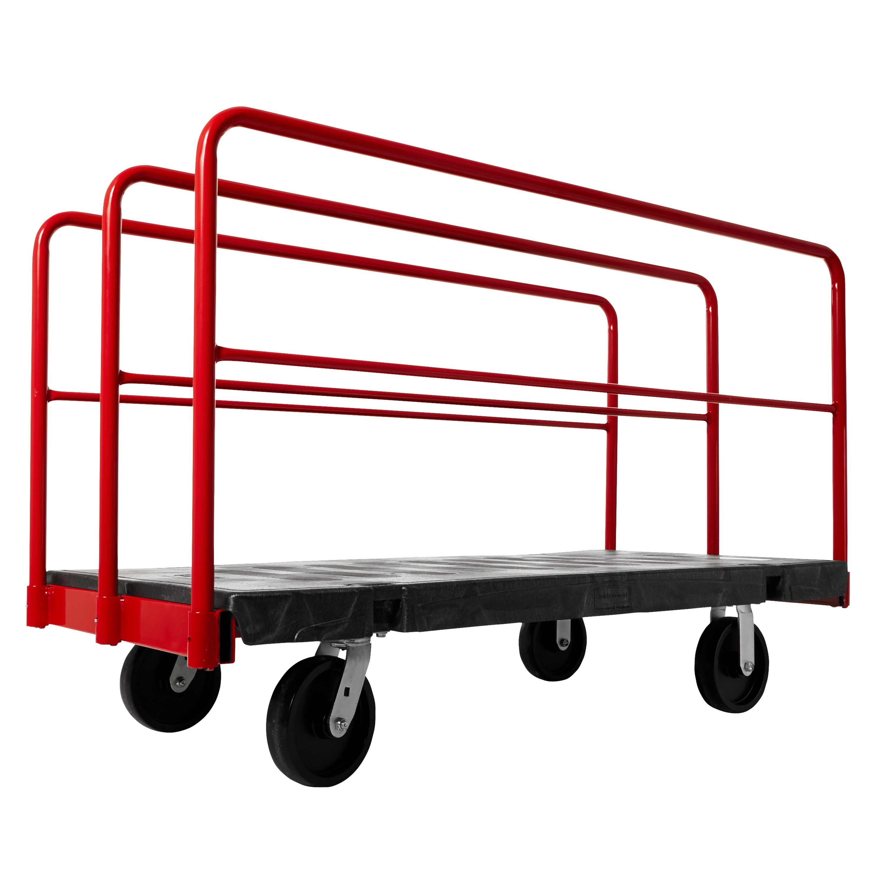 The Rubbermaid Commercial Sheet/Panel Truck 30"X60" with 8"POLYOLEFIN casters, 2000 lb. capacity
