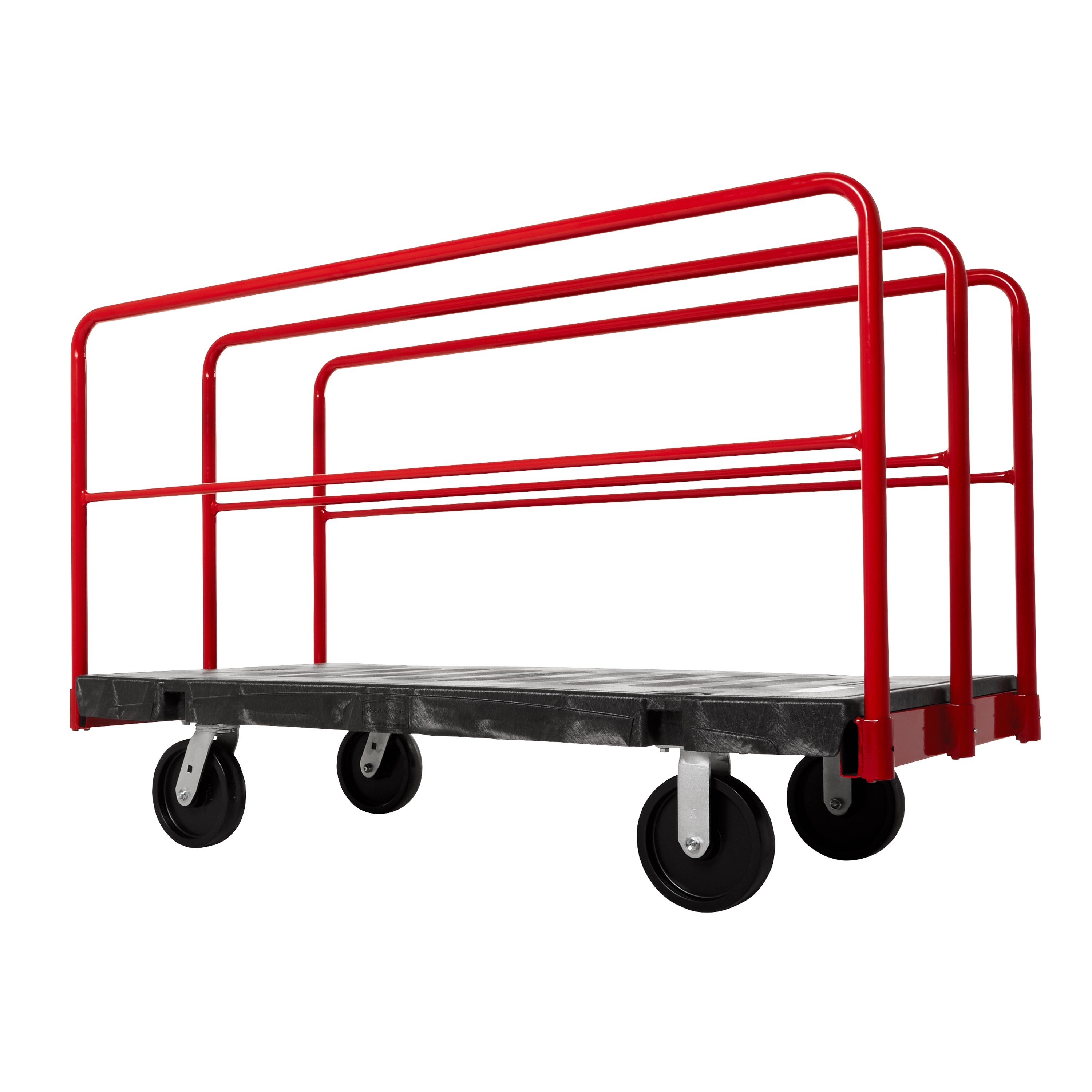 The Rubbermaid Commercial Sheet/Panel Truck 30"X60" with 8"POLYOLEFIN casters, 2000 lb. capacity