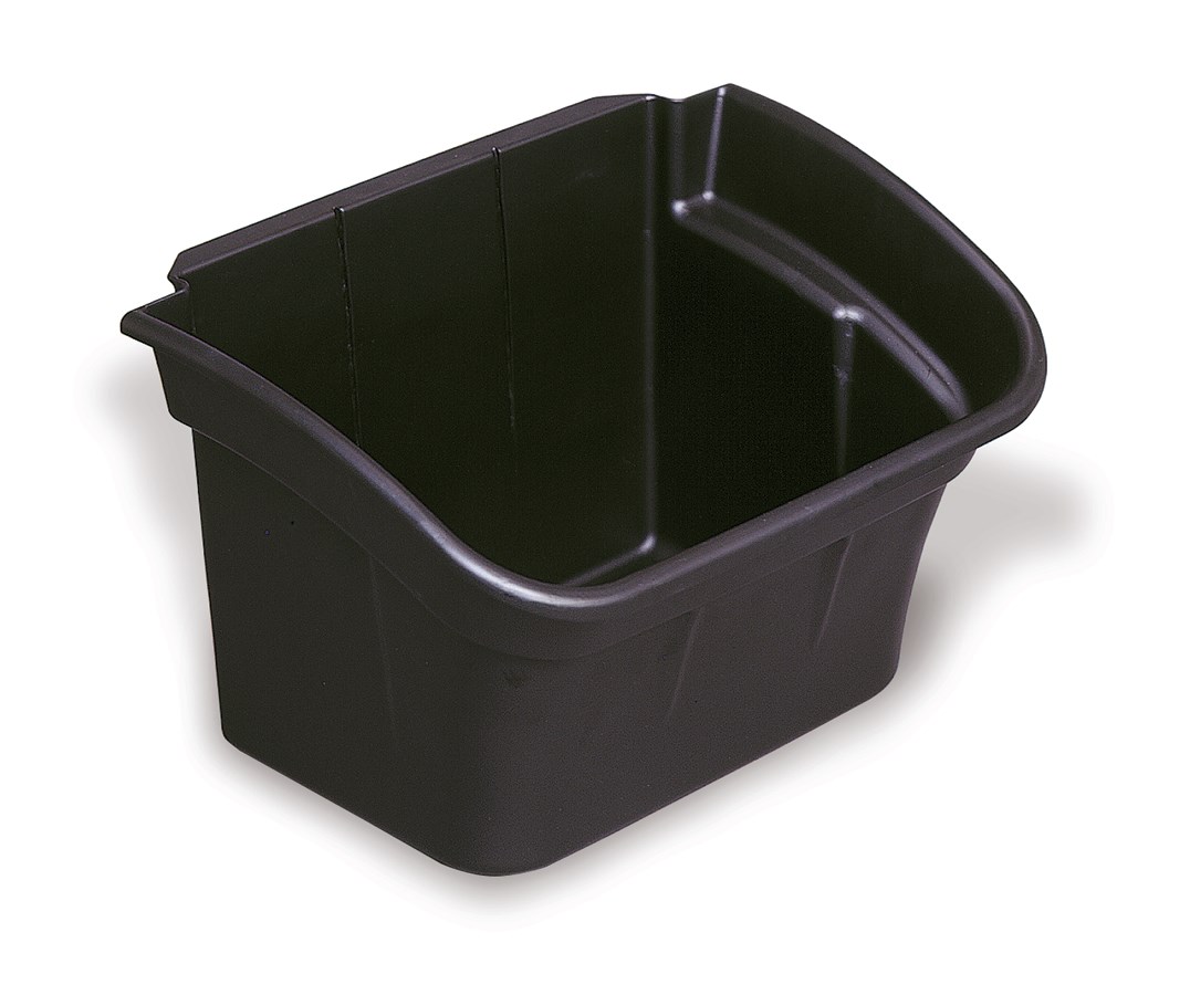 Rubbermaid Commercial Products Utility Bin is a 4-gallon bin that can be added as an accessory used with a variety of RCP Utility and Service Carts.