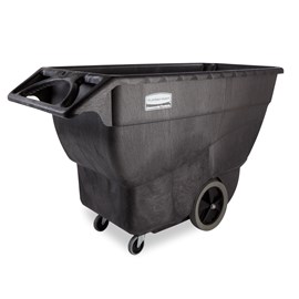 The Rubbermaid Commercial Tilt Dump Truck, Structural Foam, offers industrial strength construction to transport heavy loads up to 600 lbs.