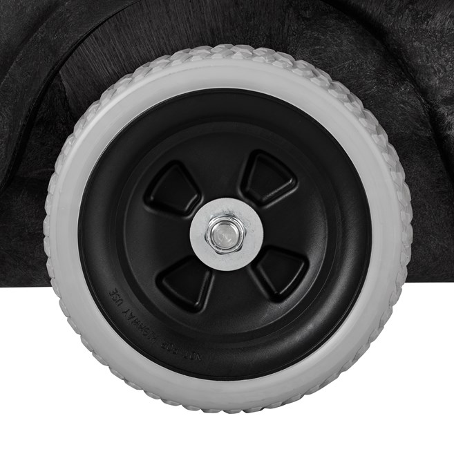 The Rubbermaid Commercial Tilt Dump Truck, Structural Foam, offers industrial strength construction to transport heavy loads up to 450 lbs.