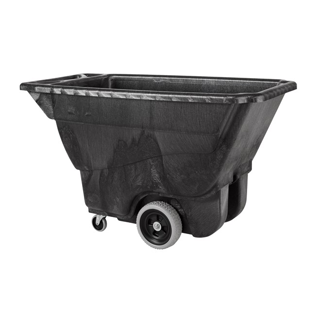 The Rubbermaid Commercial Tilt Dump Truck, Structural Foam, offers industrial strength construction to transport heavy loads up to 450 lbs.