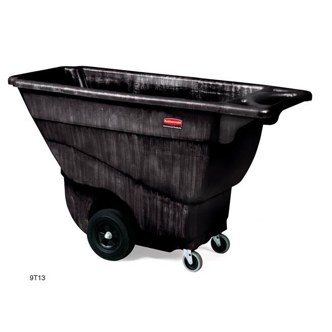 The Rubbermaid Commercial Tilt Dump Truck, Structural Foam, offers industrial strength construction to transport heavy loads up to 450 lbs.
