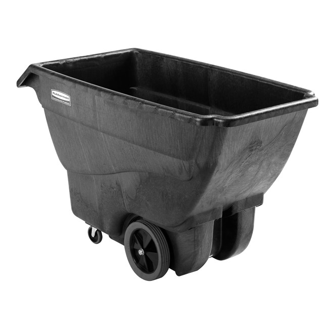 The Rubbermaid Commercial Tilt Dump Truck, Structural Foam, offers industrial strength construction to transport heavy loads up to 450 lbs.