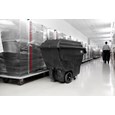 The Rubbermaid Commercial Tilt Dump Truck, Structural Foam, offers industrial strength construction to transport heavy loads up to 450 lbs.