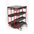 The Rubbermaid Commercial Ladder Cart provides greater mobility, enhanced access, safe ladder handling, and minimal storage requirements.
