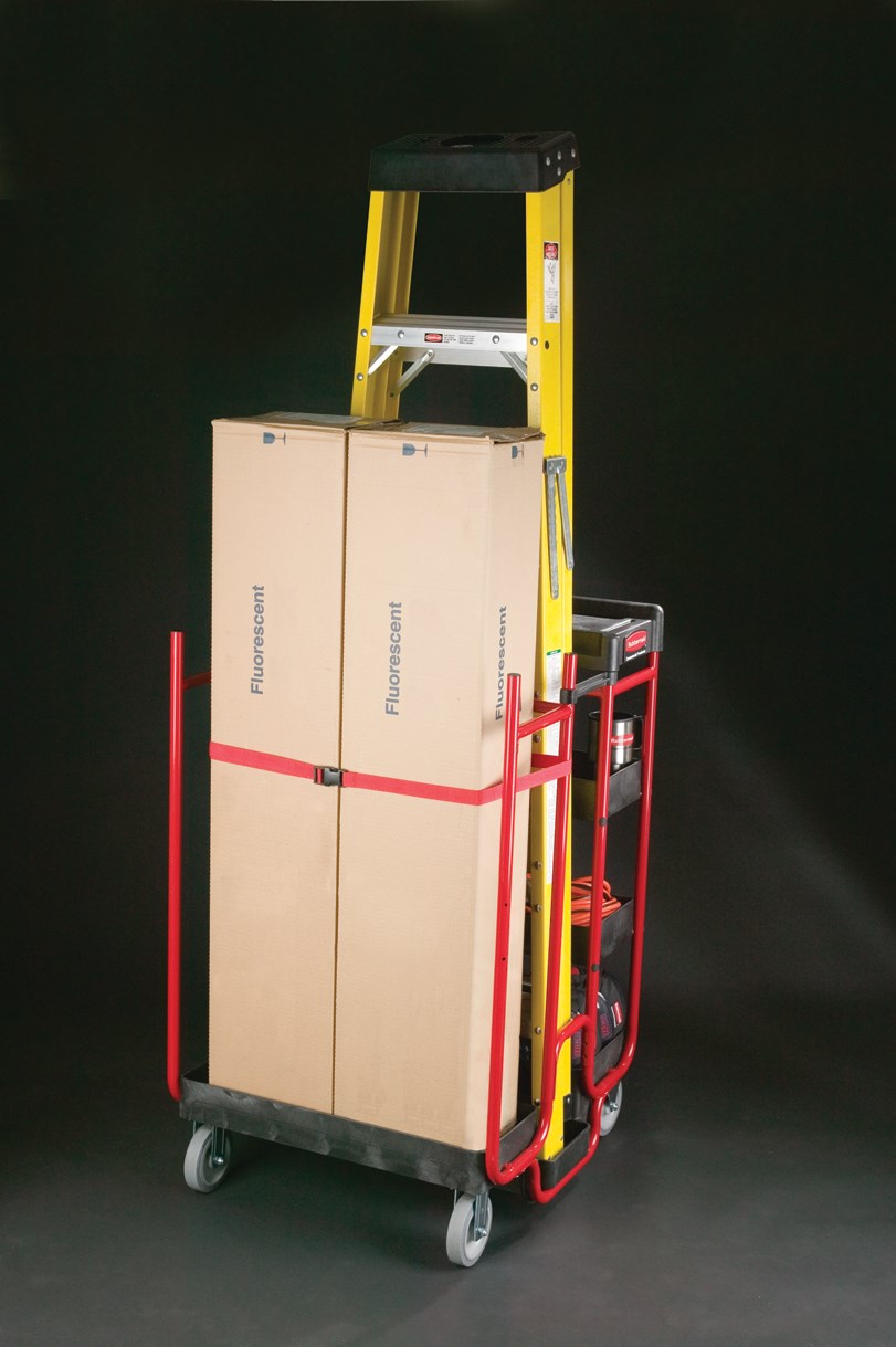 รถเข็นบันไดเชิงพาณิชย์ Rubbermaid ให้การเคลื่อนย้ายที่สะดวกมากขึ้น การเข้าถึงที่ได้รับการปรับปรุง การจัดการบันไดอย่างปลอดภัย และลดความต้องการพื้นที่จัดเก็บให้เหลือน้อยที่สุด