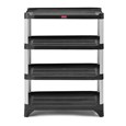 Store, organize and transport in style with durable and attractive shelving units.