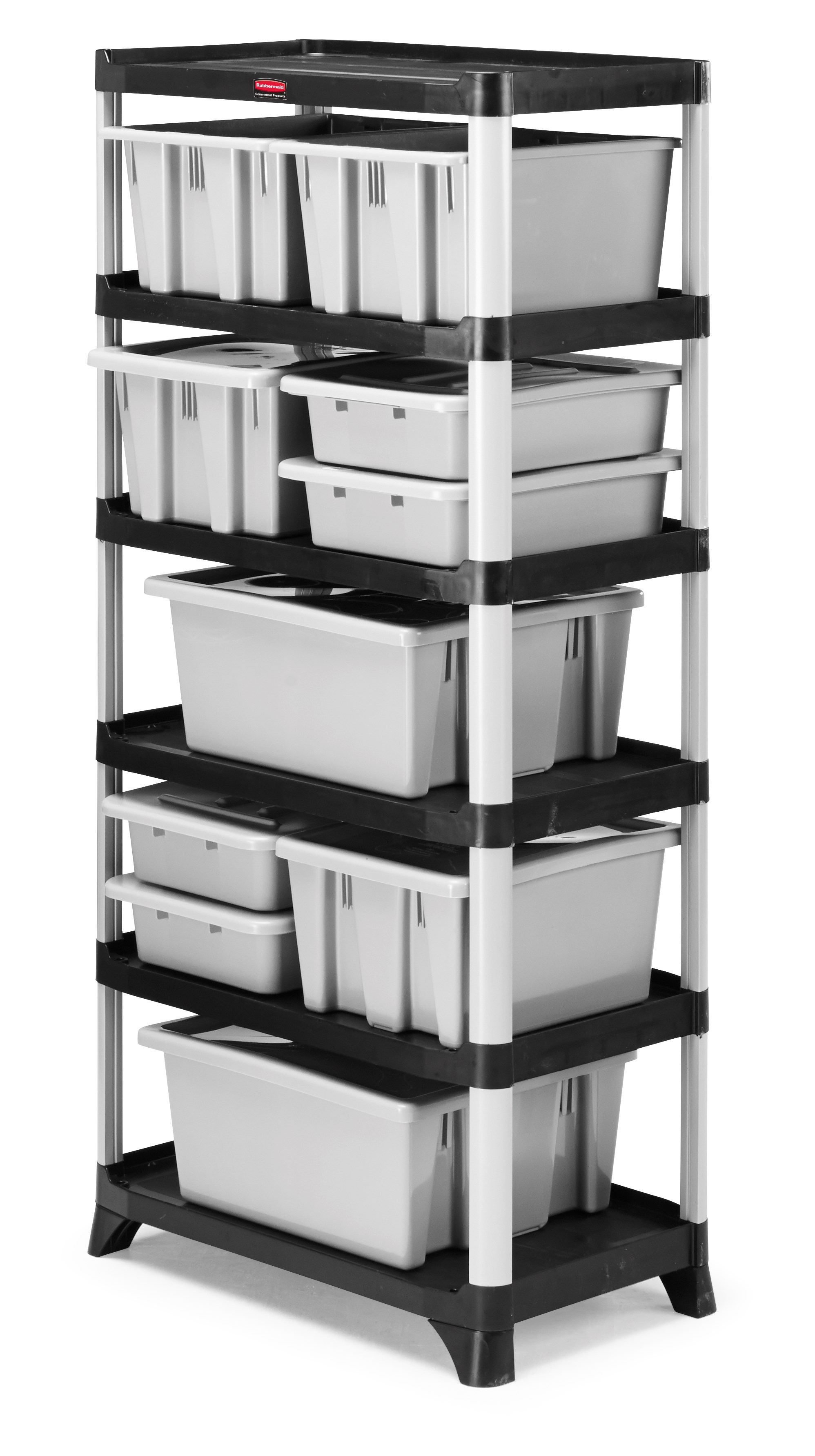 Store, organize and transport in style with durable and attractive shelving units.