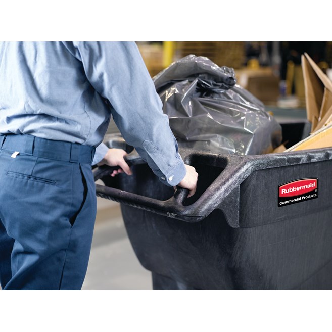 The Rubbermaid Commercial Tilt Truck, Structural Foam, offers industrial strength construction to transport heavy loads up to 2,100 lbs.
