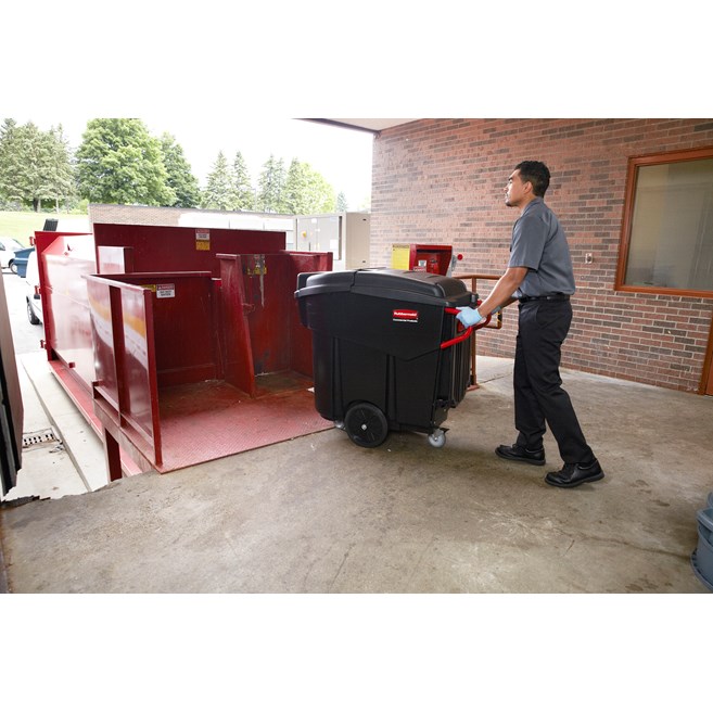 The Rubbermaid Commercial Mega BRUTE® Mobile Collector is a highly versatile way to handle large-scale waste collection and sorting.