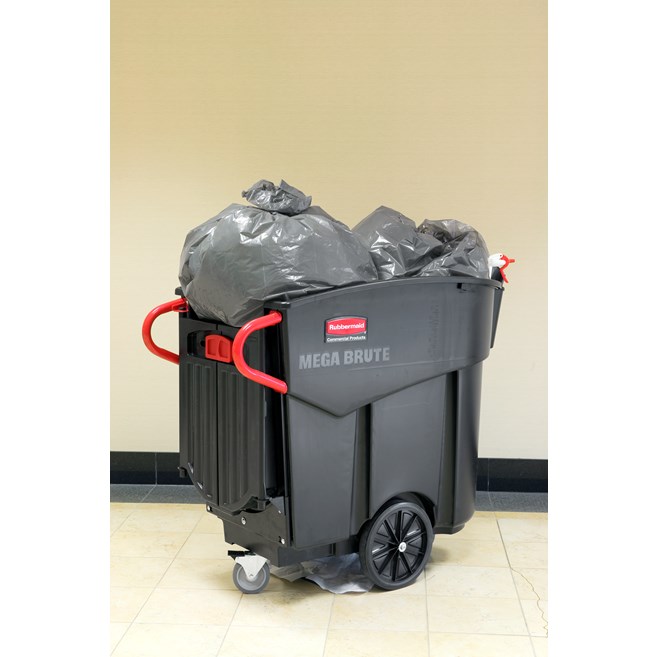 The Rubbermaid Commercial Mega BRUTE® Mobile Collector is a highly versatile way to handle large-scale waste collection and sorting.