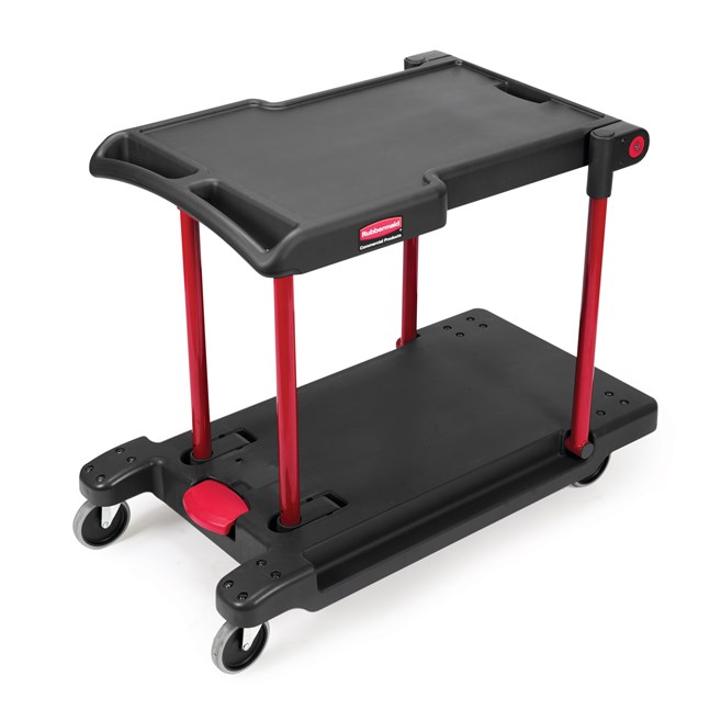 The Rubbermaid Commercial Utility Cart is a versatile, durable cart is able to perform a wide variety of tasks.
