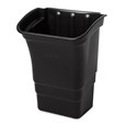 The  Refuse Bin is a lipped bin designed to rest on the edge of a service cart.