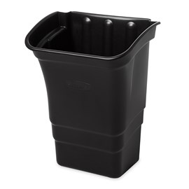 The  Refuse Bin is a lipped bin designed to rest on the edge of a service cart.