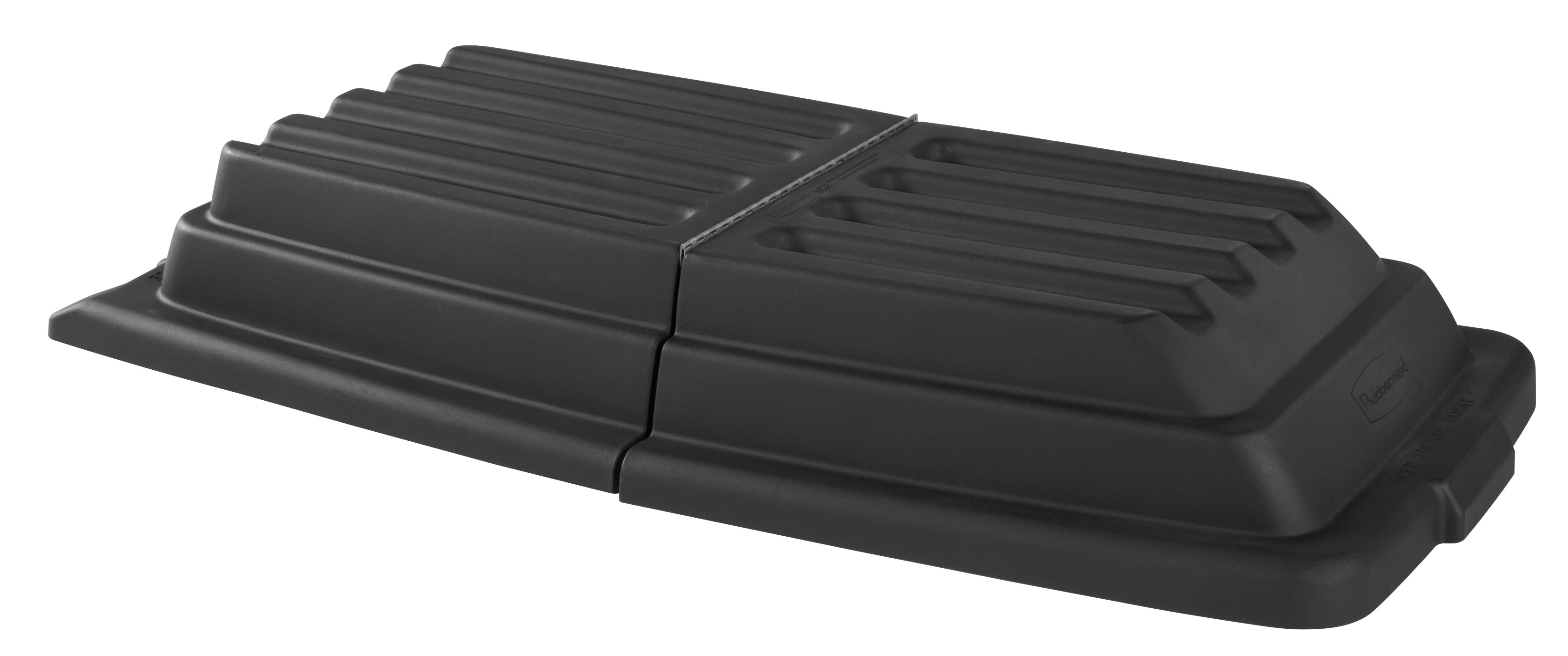 The Rubbermaid Commercial Tilt Truck Dome Lid keeps materials secure inside the truck.
