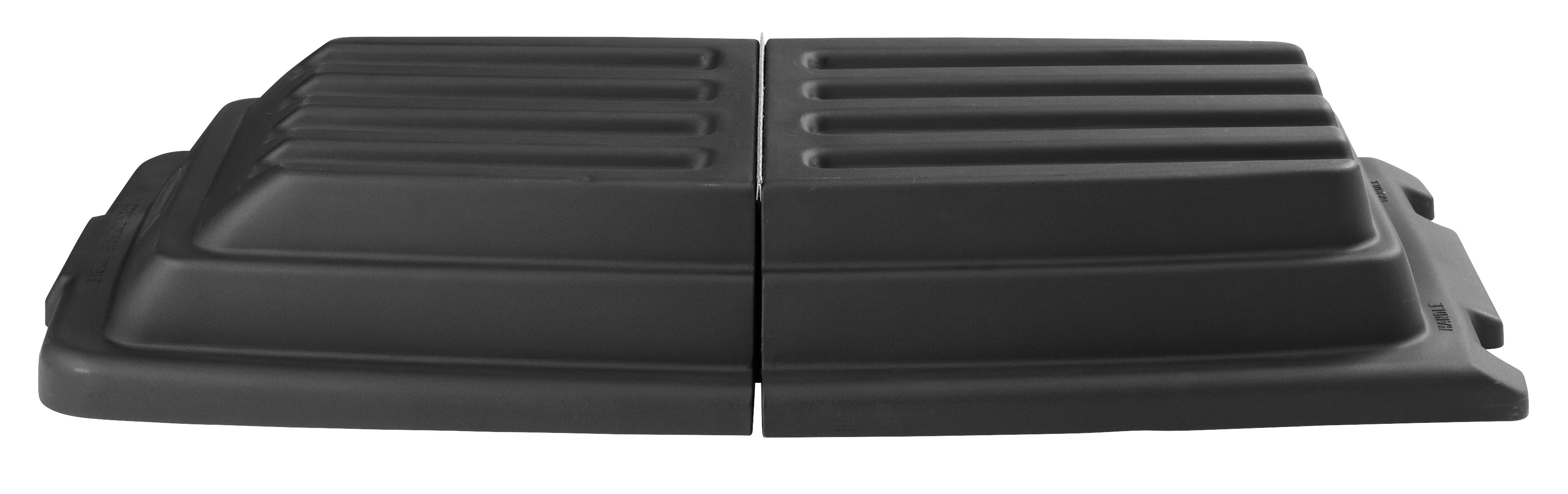 Domed, hinged lids provide convenient access to contents without reducing overall capacity